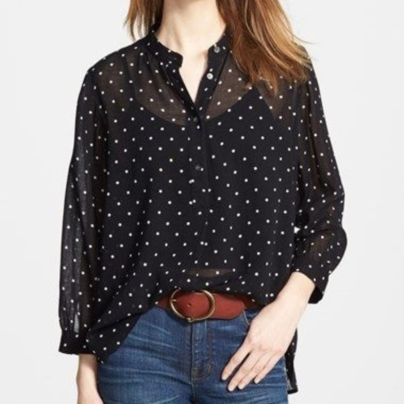madewell polka dot top